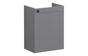 VitrA Root Classic 40cm 1 Door Wall Hung Slim Washbasin Unit (RH Hinge) - Matt Grey